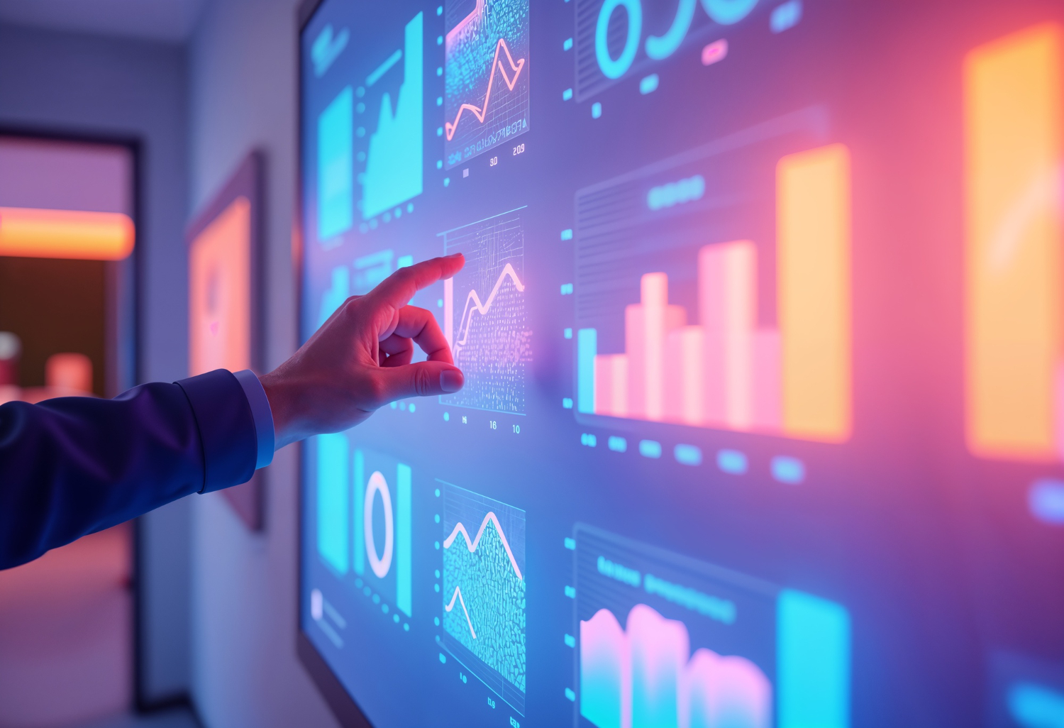 Marketing reporting interface showing rankings, traffic and conversion insights